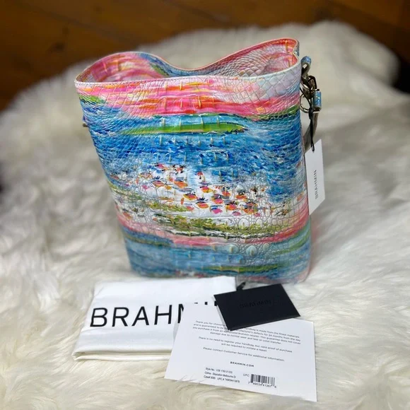 Brahmin Celina Staycation Melbourne Bucket Shoulder Bag NWT - Picture 10 of 11